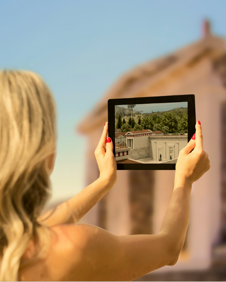 Take in-app photos of the<br>monuments and sites.